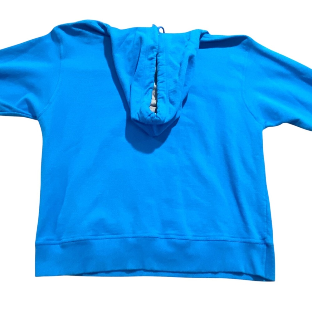 Champion Men's Blue Long Sleeve Legacy Neon Spray-Powerblend Logo Sweatshirt - Picture 3 of 8